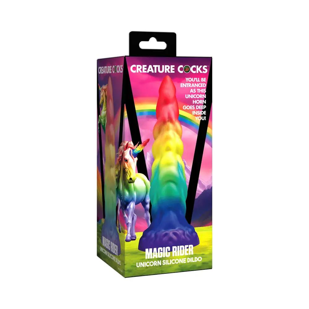 Creature Cocks Rainbow Horn Silicone Dildo by XR Brands