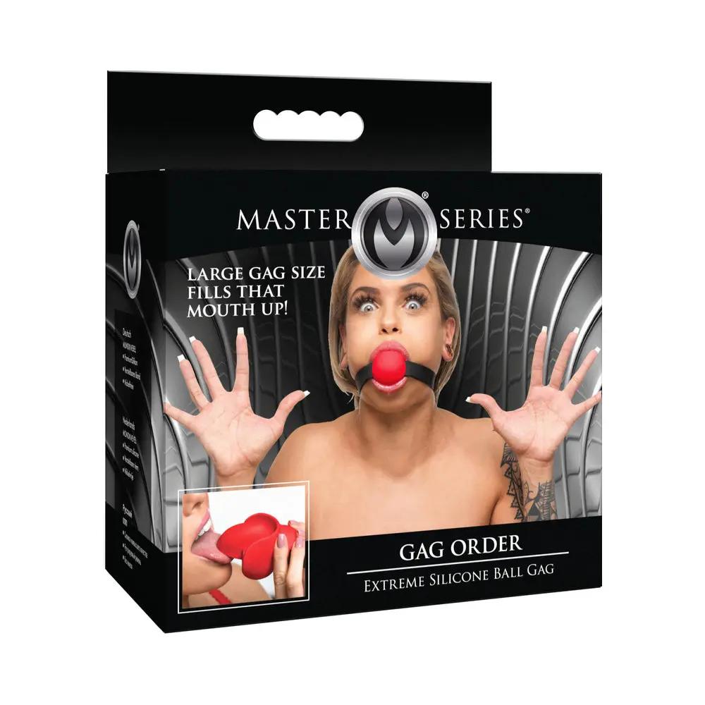 Master Series Extreme Silicone Gag with Locking Strap by XR Brands