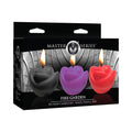 Master Series Fire Garden 3-Piece Rose Candle Set Black/Purple/Red by XR Brands