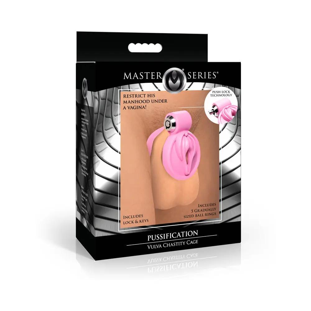 Master Series Vulva Locking Chastity Cage by XR Brands