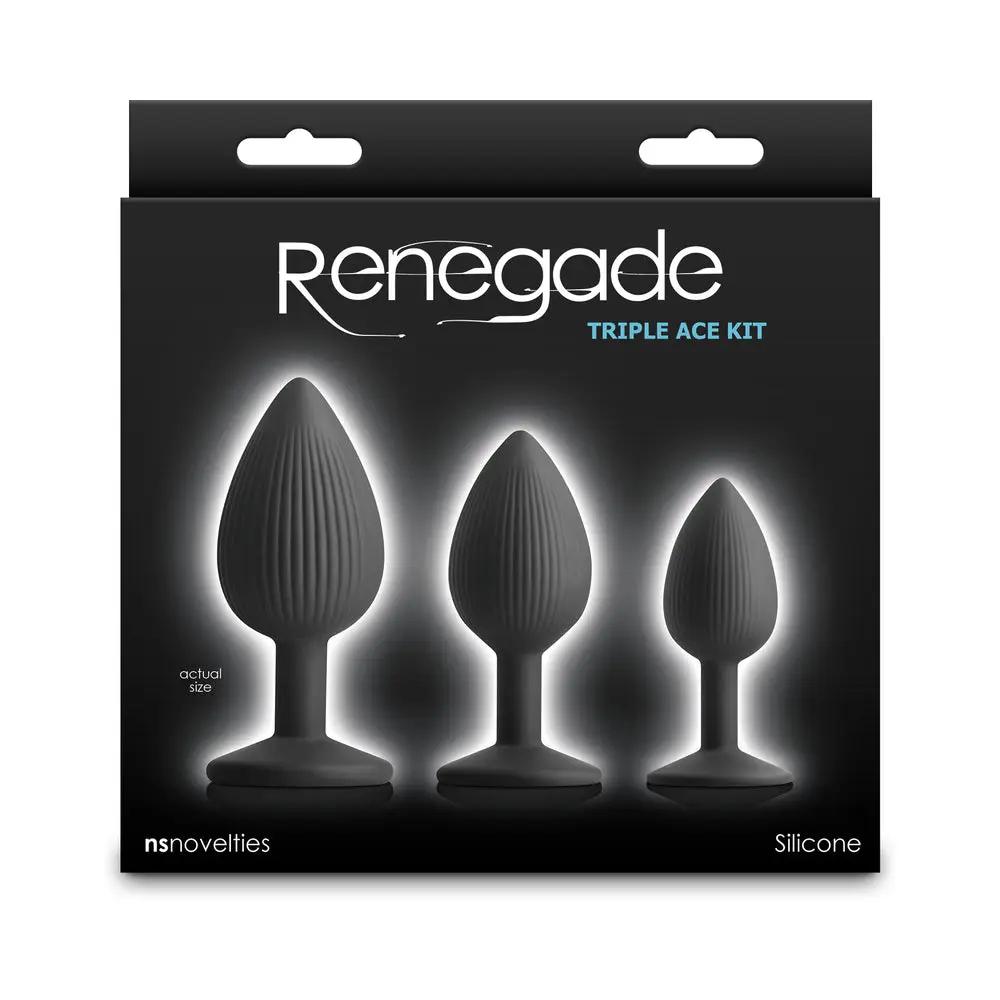 Renegade Triple Ace Plug Kit Black by NS Novelties