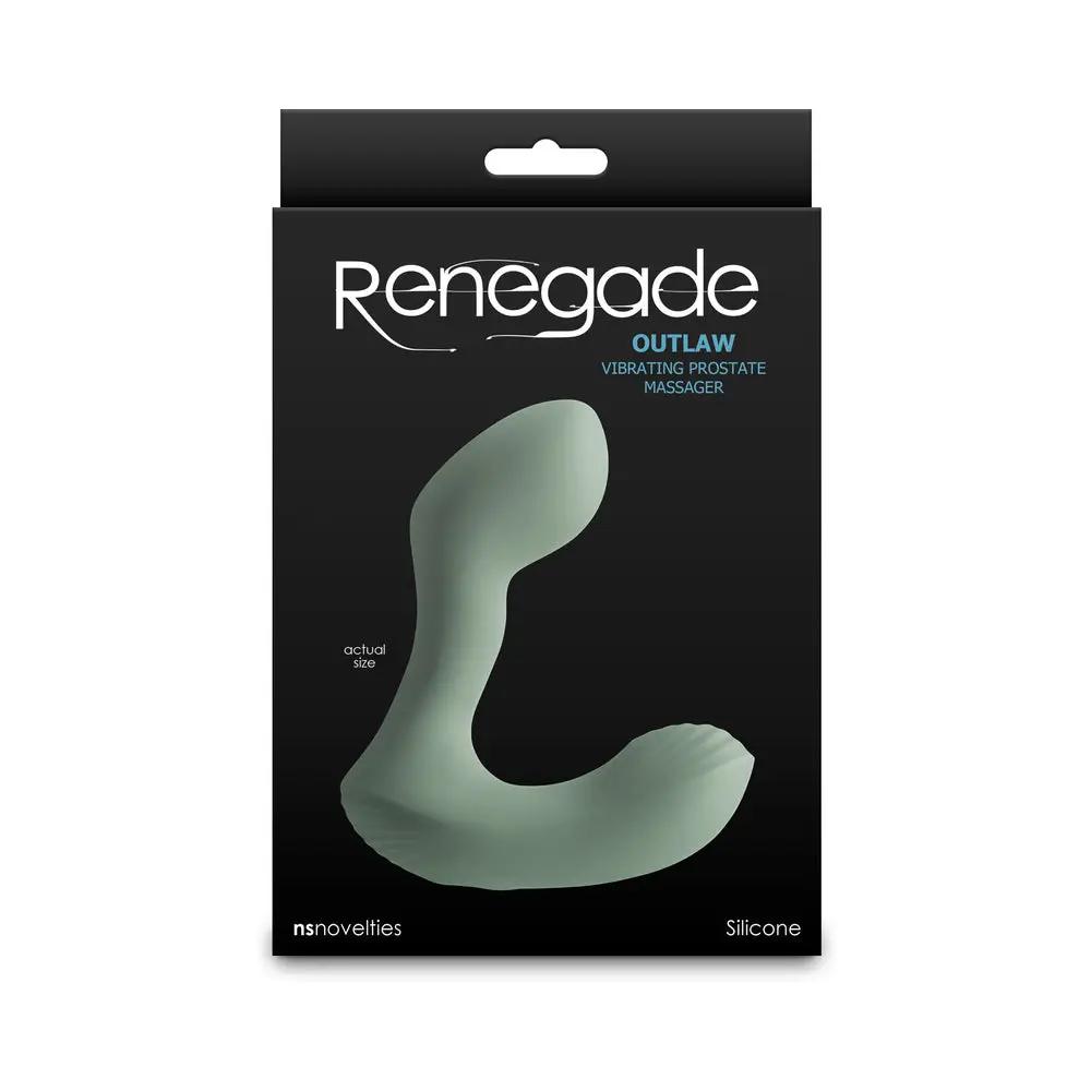 Renegade Outlaw Rechargeable Vibrating Prostate Massager Sage by NS Novelties