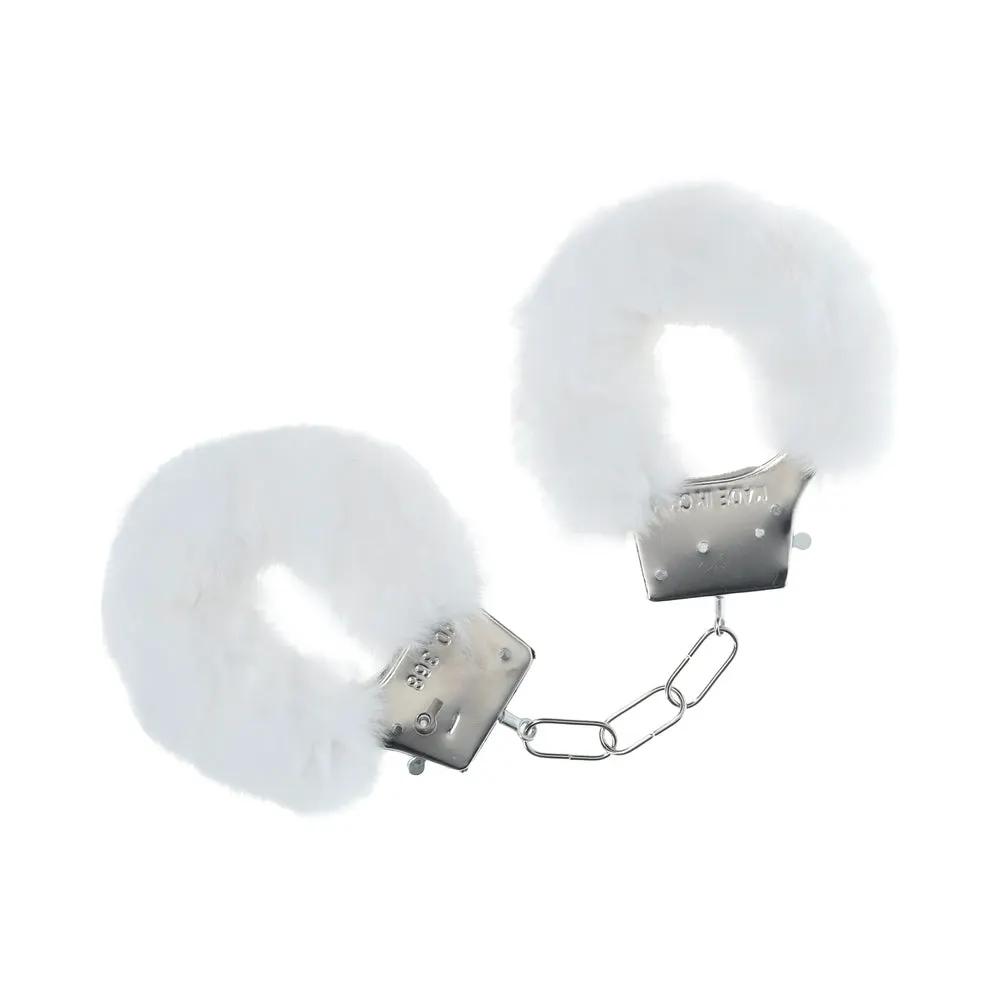 Ouch! Classic Fluffy Handcuffs White by Shots