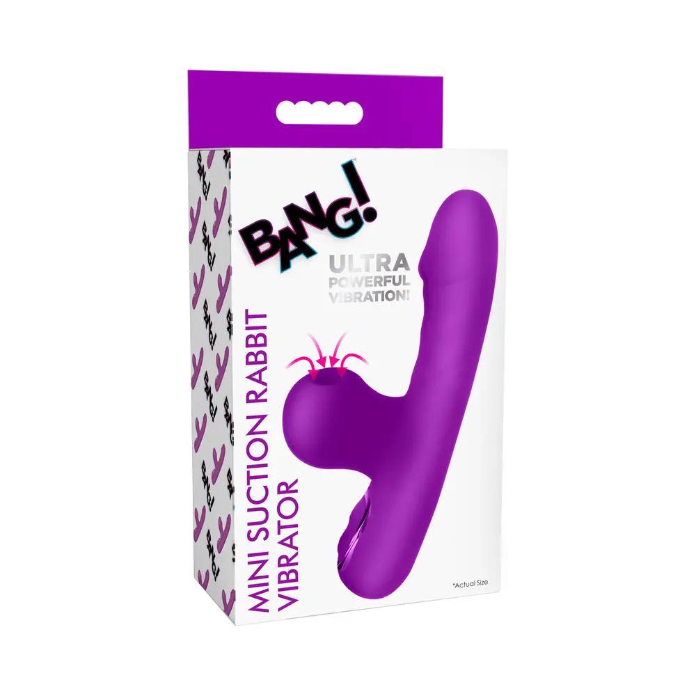 BANG! Mini Suction Rabbit Vibrator Purple by XR Brands