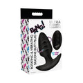BANG! Rotating & Vibrating Silicone Butt Plug with Remote Black by XR Brands