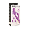 Flickers Tri-Flick Flicking Silicone Rabbit Vibrator by XR Brands
