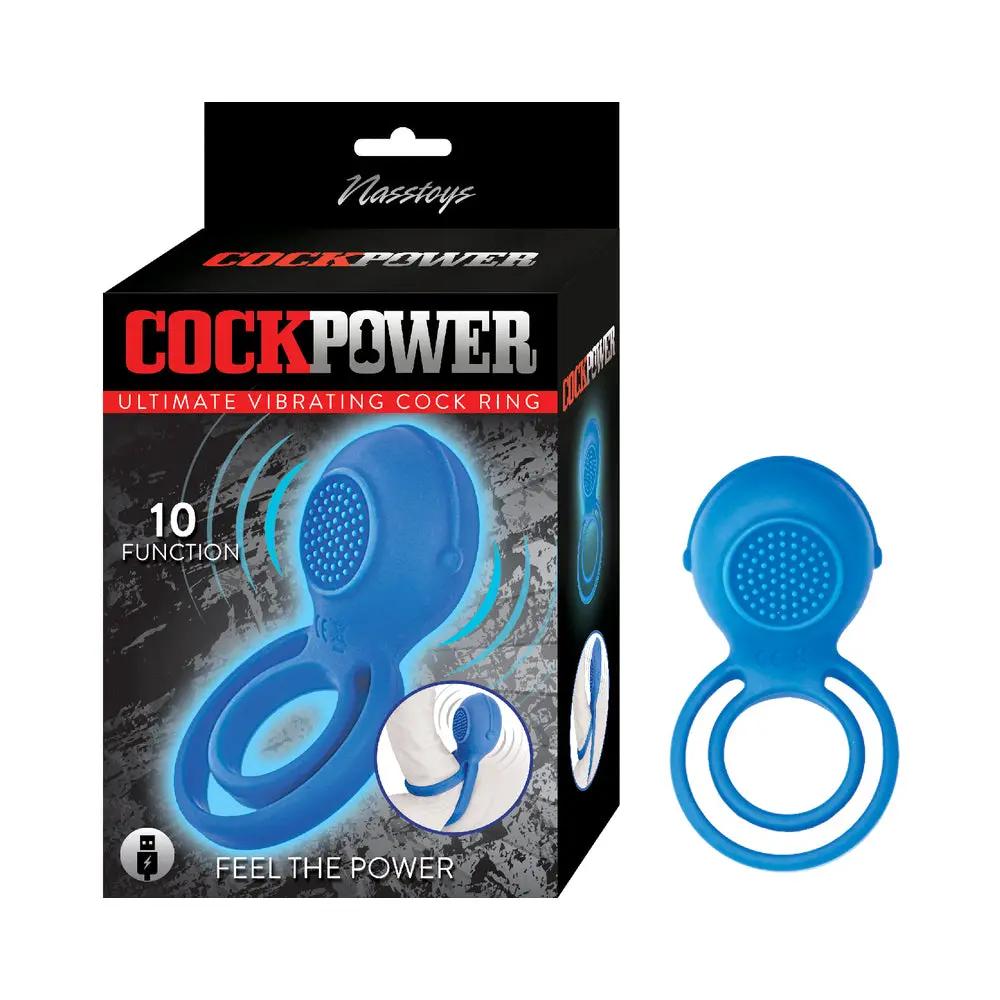 Cockpower Ultimate Vibrating Cockring Blue by Nasstoys