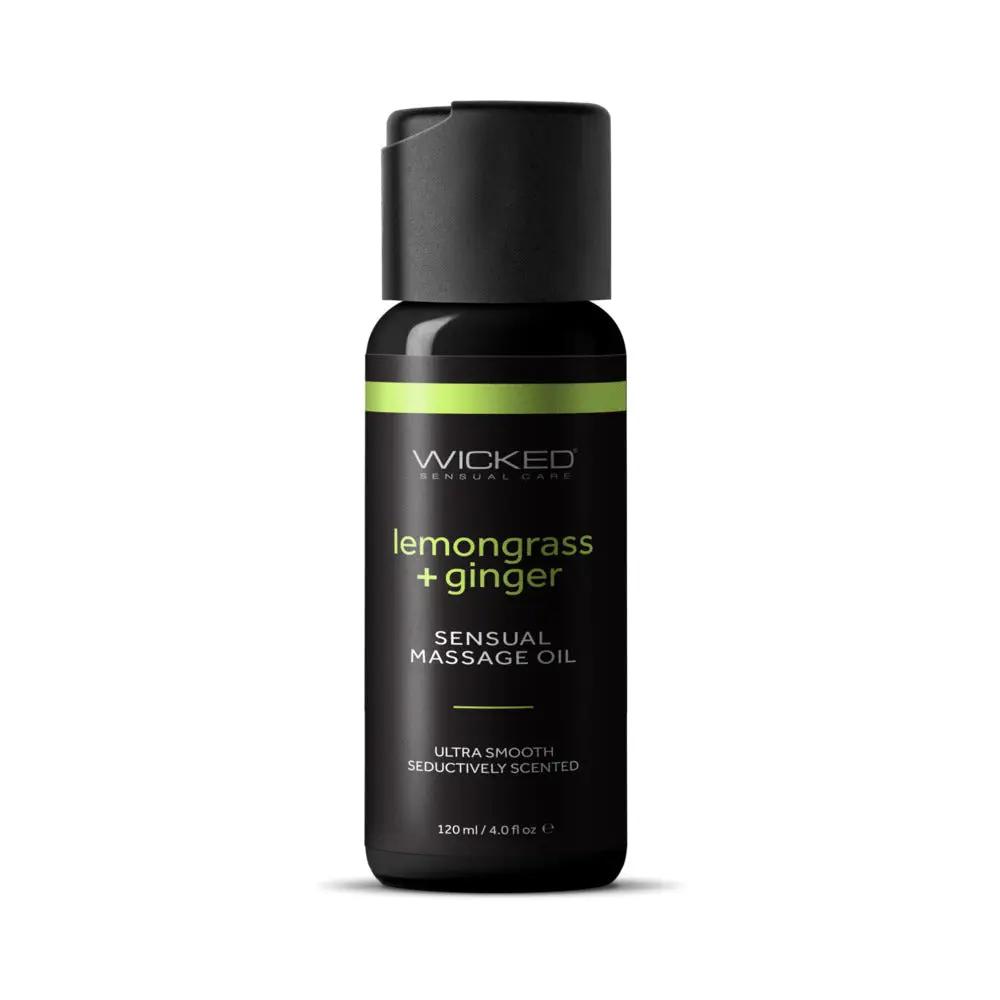 Wicked Lemongrass and Ginger Massage Oil 4 oz. by Wicked
