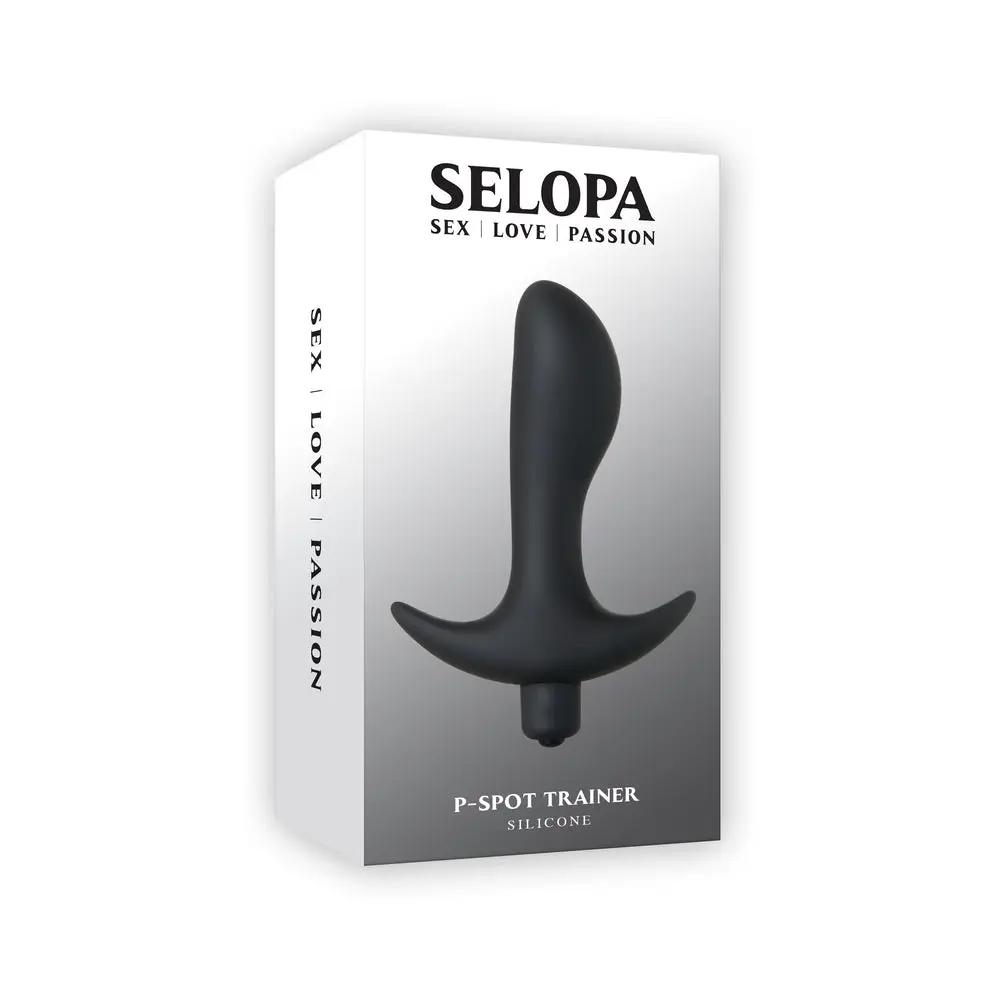 Selopa P-Spot Trainer Battery Operated Prostate Vibe Silicone Black by Selopa