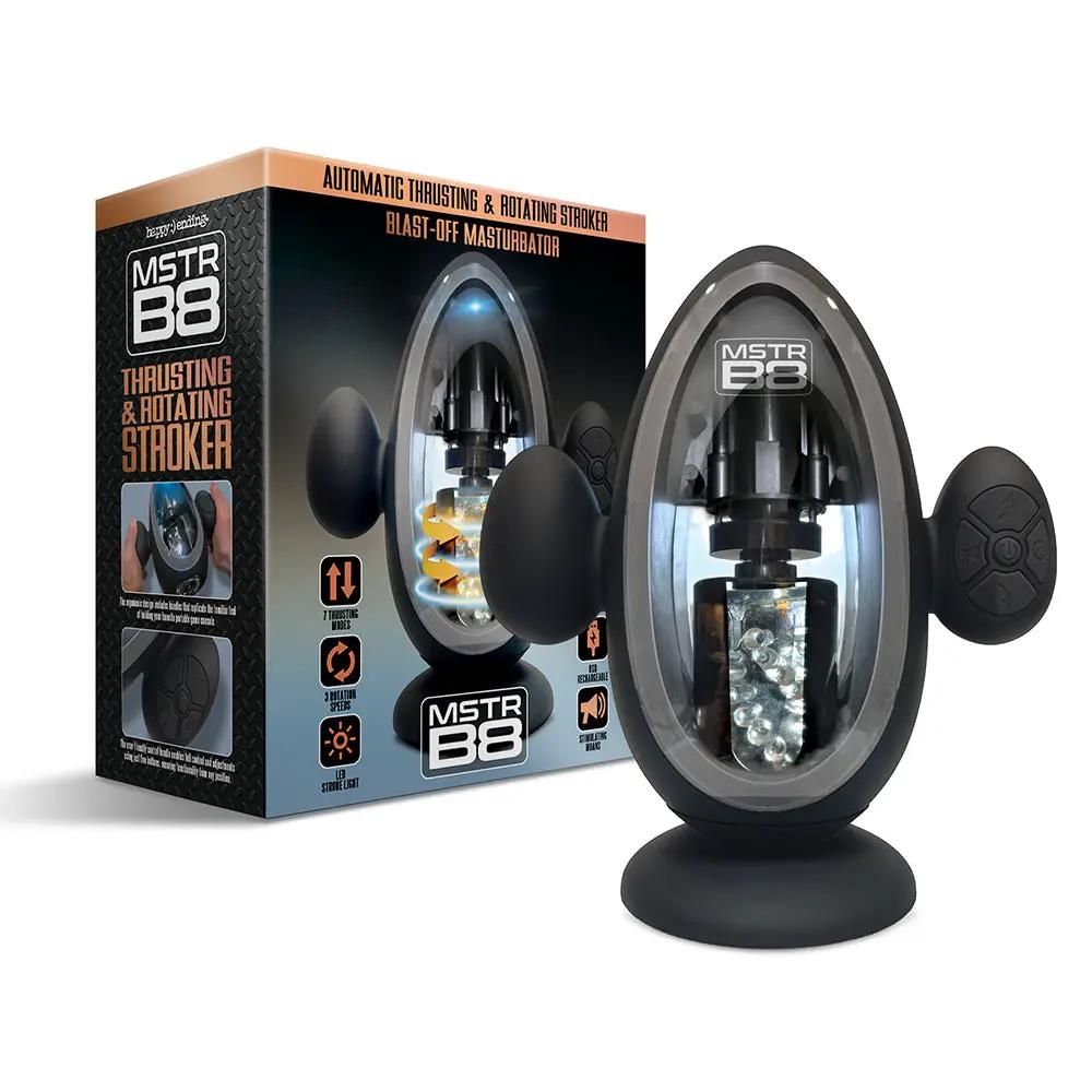 MSTR B8 Blast Off Automatic Thrusting and Vibrating Stroker by Global Novelties