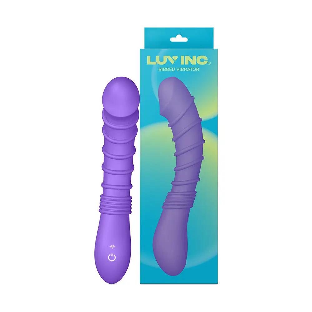 Luv Inc Rv21: Ribbed Vibrator Purple by Luv Inc.