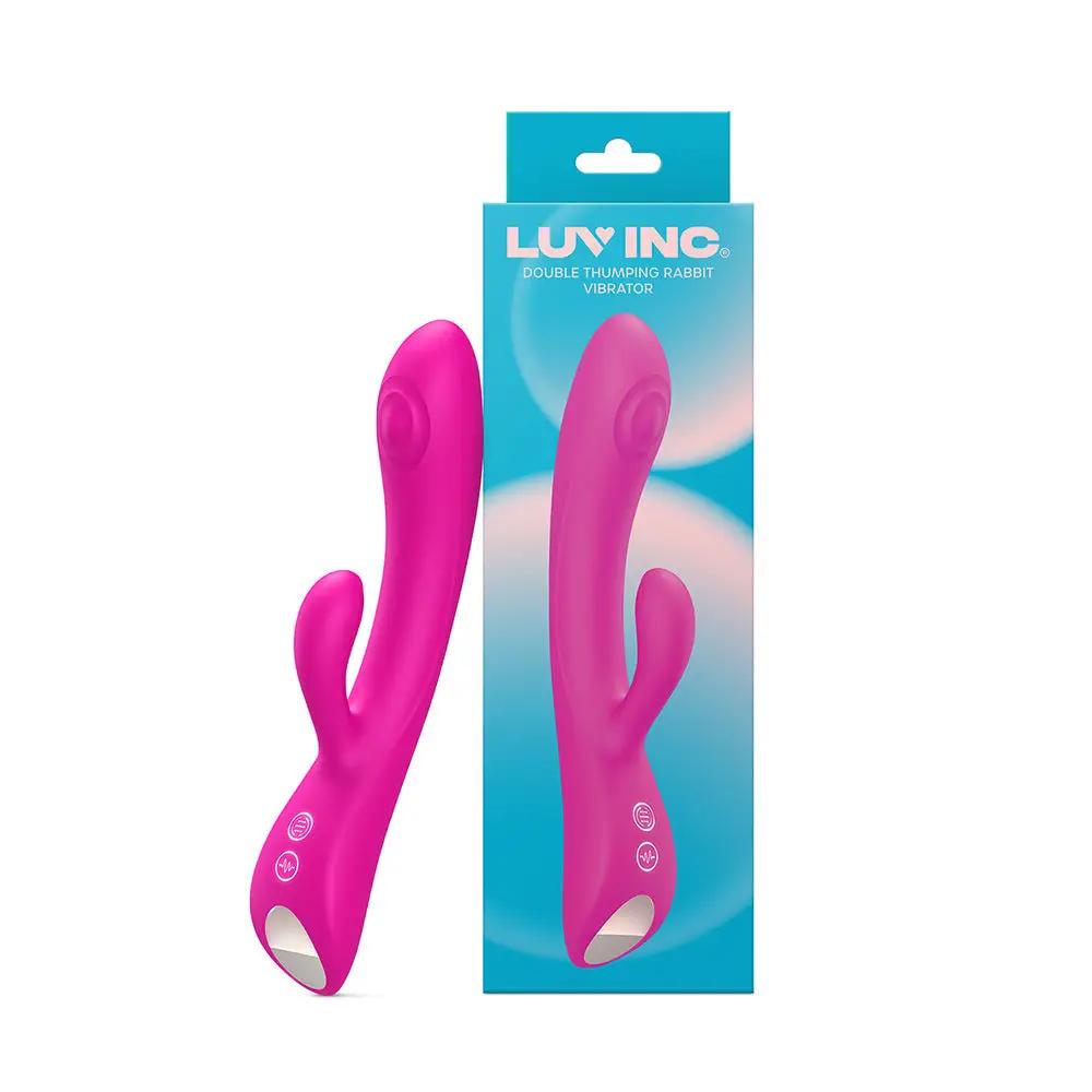 Luv Inc Dr42: Double Thumping Rabbit Vibrator Pink by Luv Inc.
