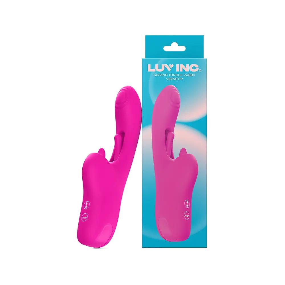 Luv Inc Tr46: Tapping Tongue Rabbit Vibrator Pink by Luv Inc.