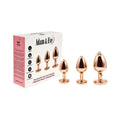 Adam & Eve Rose Gold Pink Heart Anal Plug Training Set by Adam & Eve