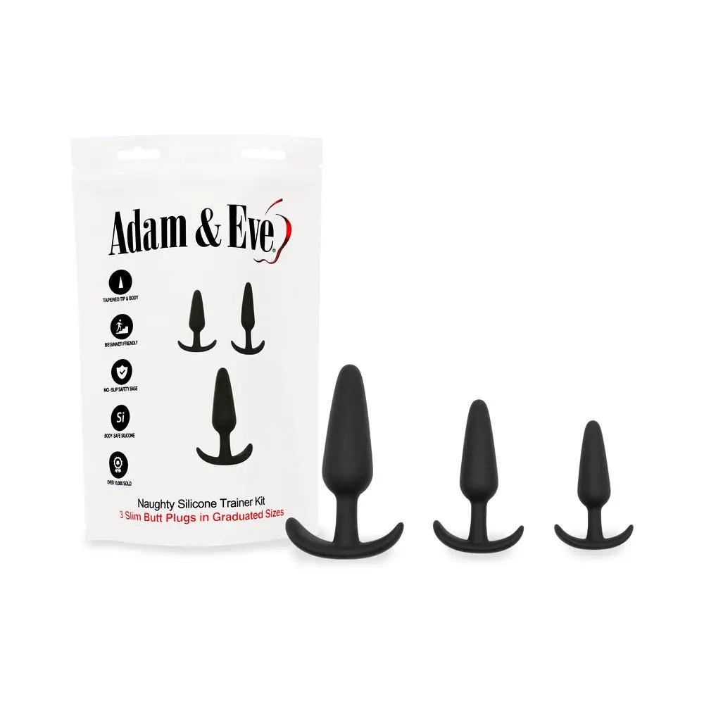 Adam & Eve Naughty Silicone Trainer Kit Black by Adam & Eve