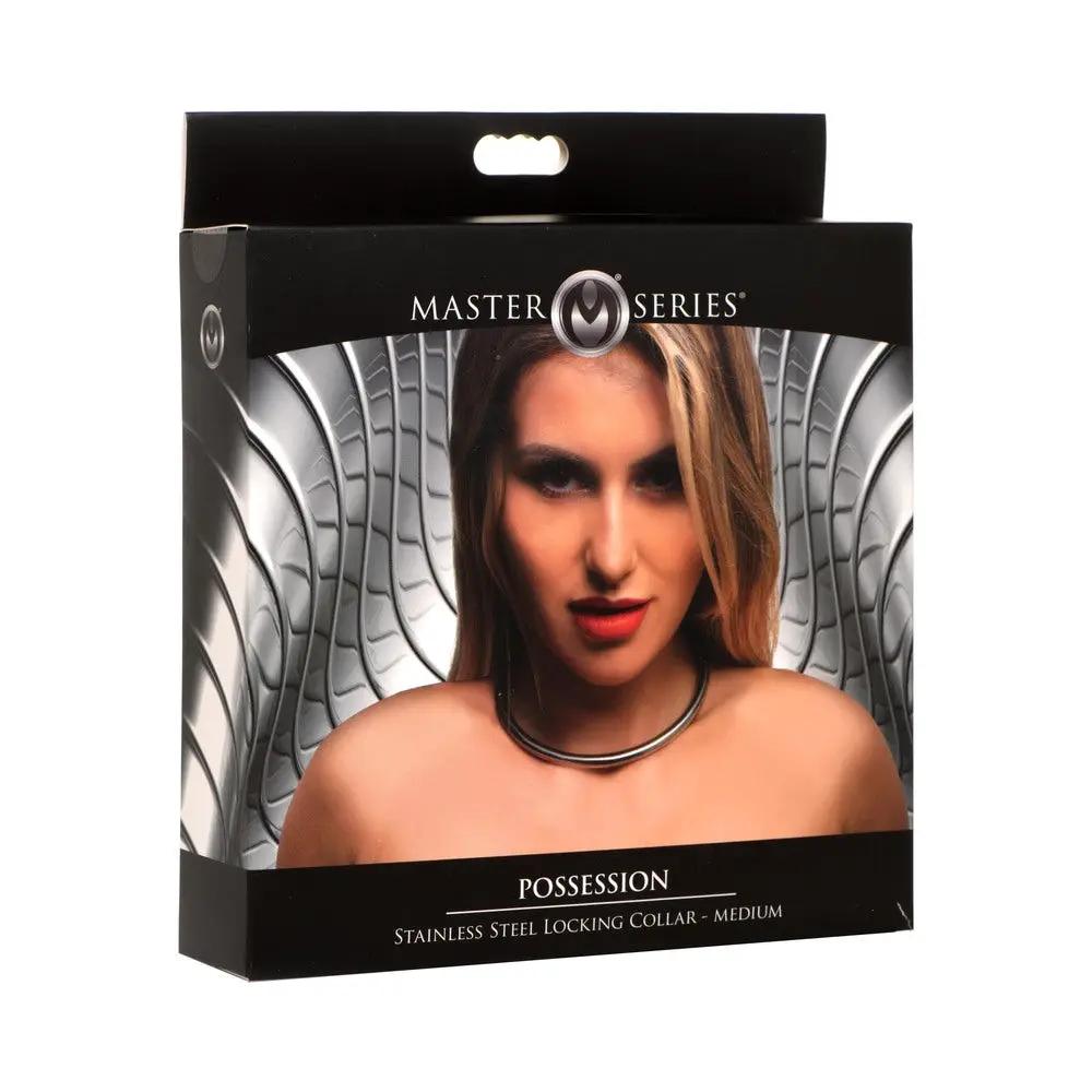 Master Series Possession Stainless Steel Locking Collar M by XR Brands