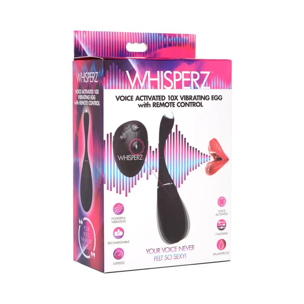 Whisperz Voice Activated 10X Vibrating Egg with Remote by XR Brands