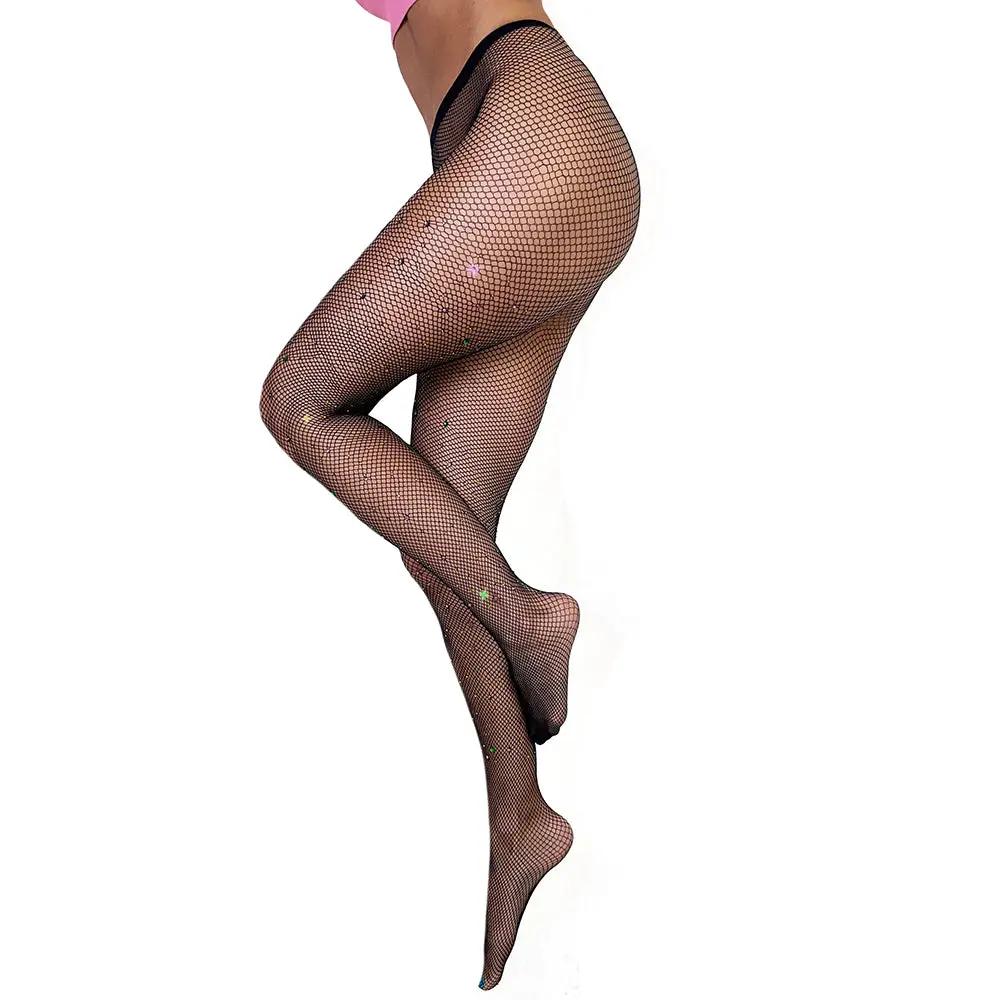 Kixies Black Fishnet Mardi Gras Tights Size C by Kixies