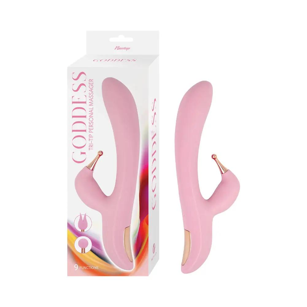 Goddess Tri-Tip Personal Massager Pink by Nasstoys