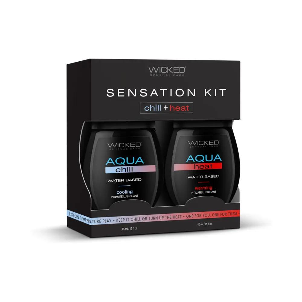 Wicked Sensual Care Sensation Kit Cooling and Warming Intimate Lubricants 1.5 oz. by Wicked