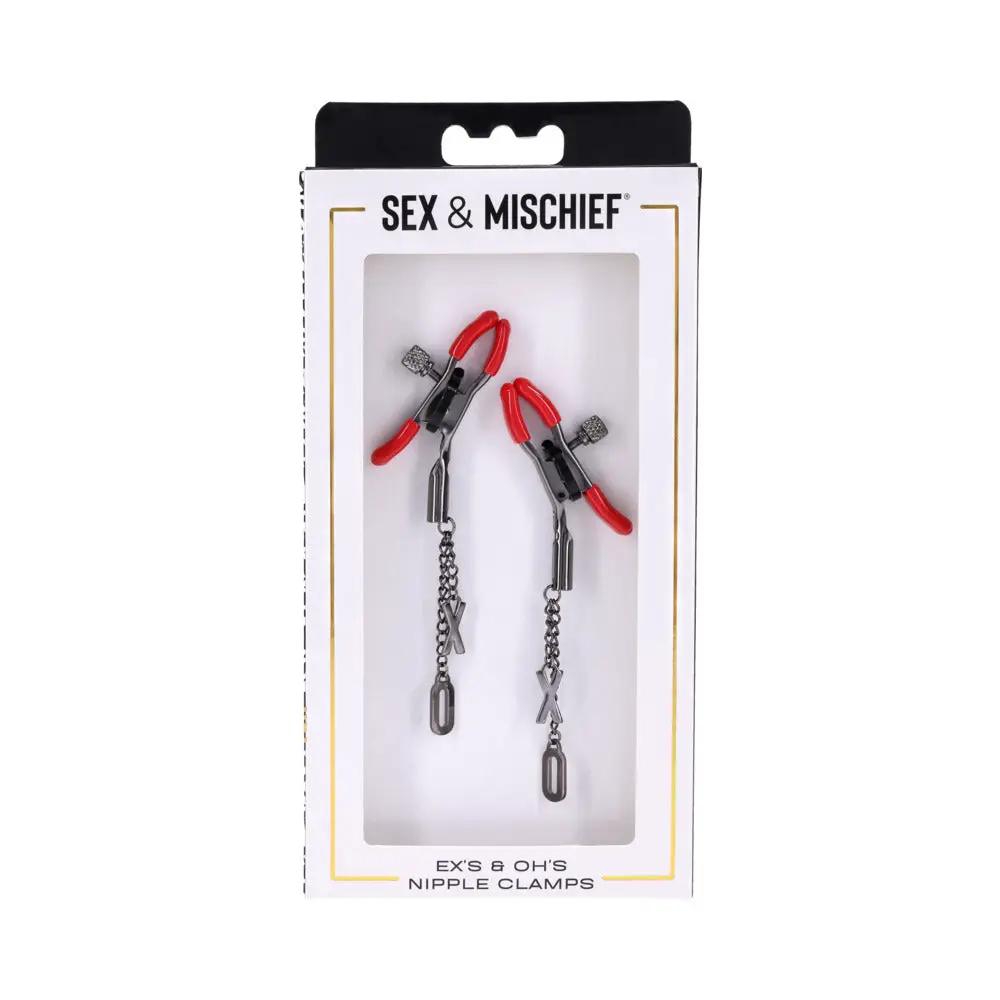 Sportsheets Sex & Mischief Ex's & Oh's Nipple Clamps by Sportsheets