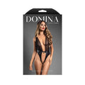 Fantasy Lingerie Domina Mesh Tie-Back Plunge Front Teddy with Buckle Waist and Lock & Key Detail L/XL by Fantasy Lingerie