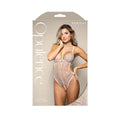 Fantasy Lingerie Opulence Metallic Embroidered Teddy with Pearl Harness & Open Pearl Crotch M/L by Fantasy Lingerie