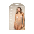 Fantasy Lingerie Opulence Foiled Mesh Crotchless Plunging Halter Open-Back Pearl Teddy L/XL by Fantasy Lingerie