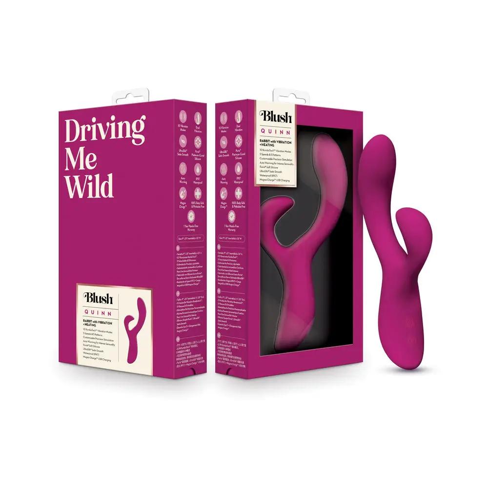 Blush Quinn Rabbit Vibrator Burgundy by Blush