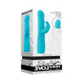 Evolved Bunny Hop Rechargeable Silicone Thrusting Rabbit Vibrator Teal by Evolved