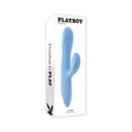 Playboy Up & Away Rechargeable Silicone Rabbit Vibrator Blue by Playboy