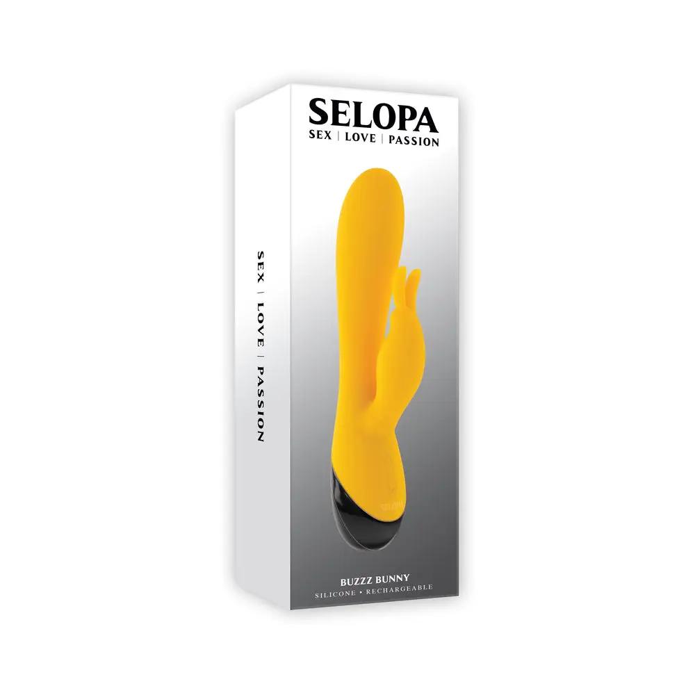 Selopa Buzzz Bunny Rechargeable Silicone Flexible Rabbit Vibrator Yellow by Selopa