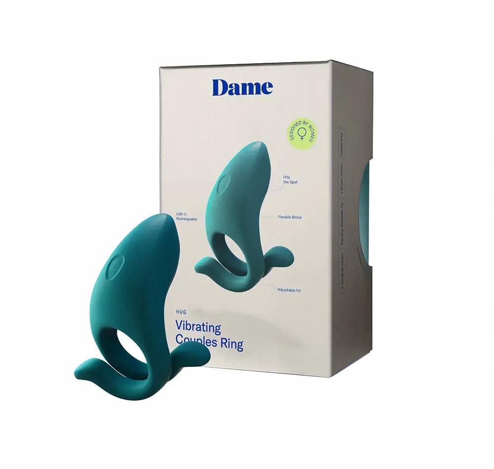 Dame Hug Vibrating Couples Ring Fir by Dame