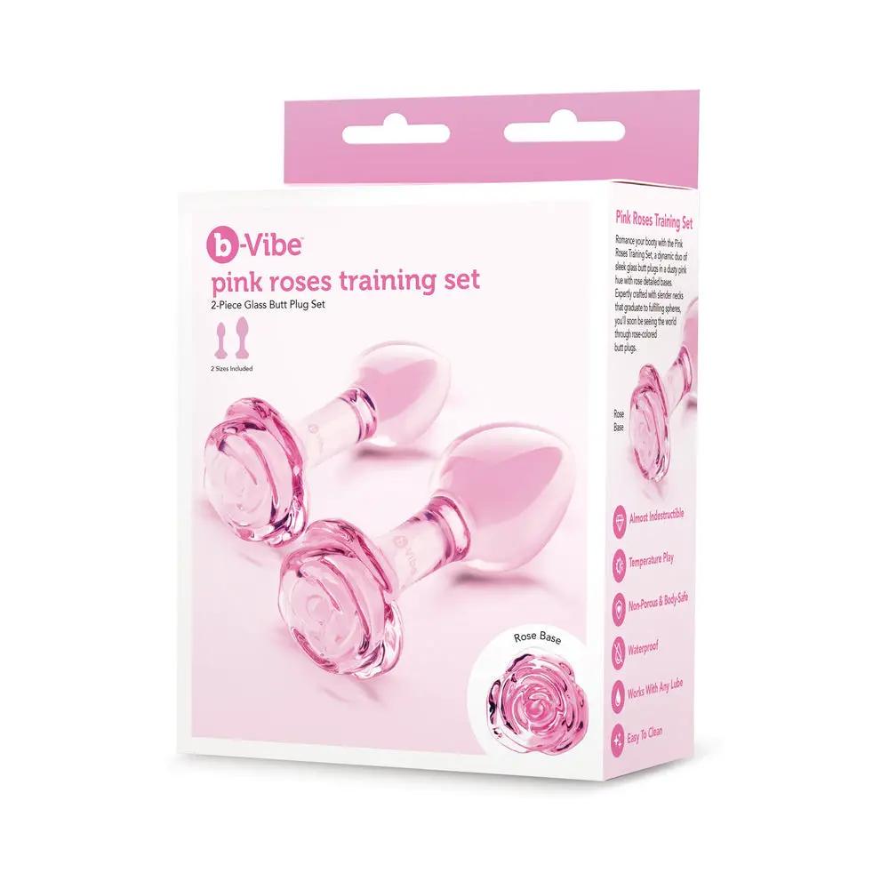 b-Vibe Pink Roses Training Plug Set by b-Vibe