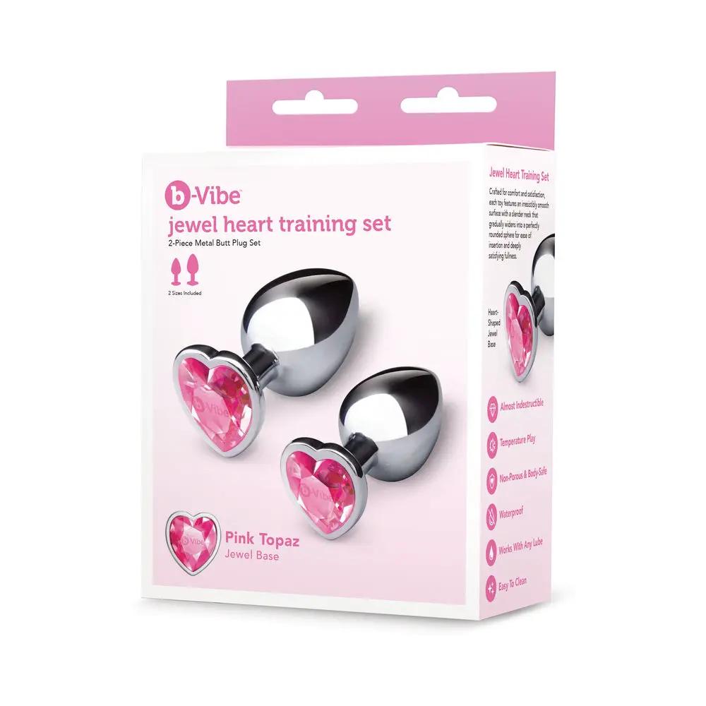 b-Vibe Jewel Metal Training Plug Set by b-Vibe
