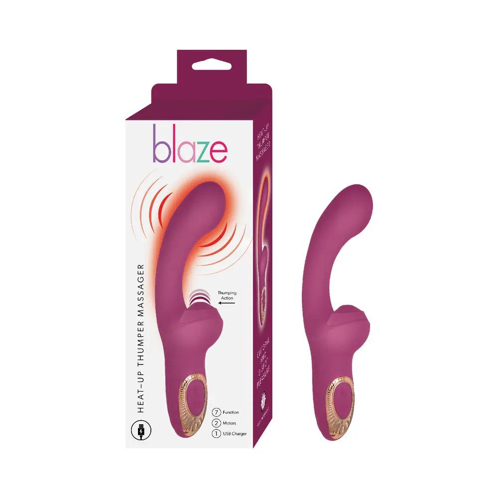Blaze Heat-Up Thumper Massager Eggplant by Nasstoys