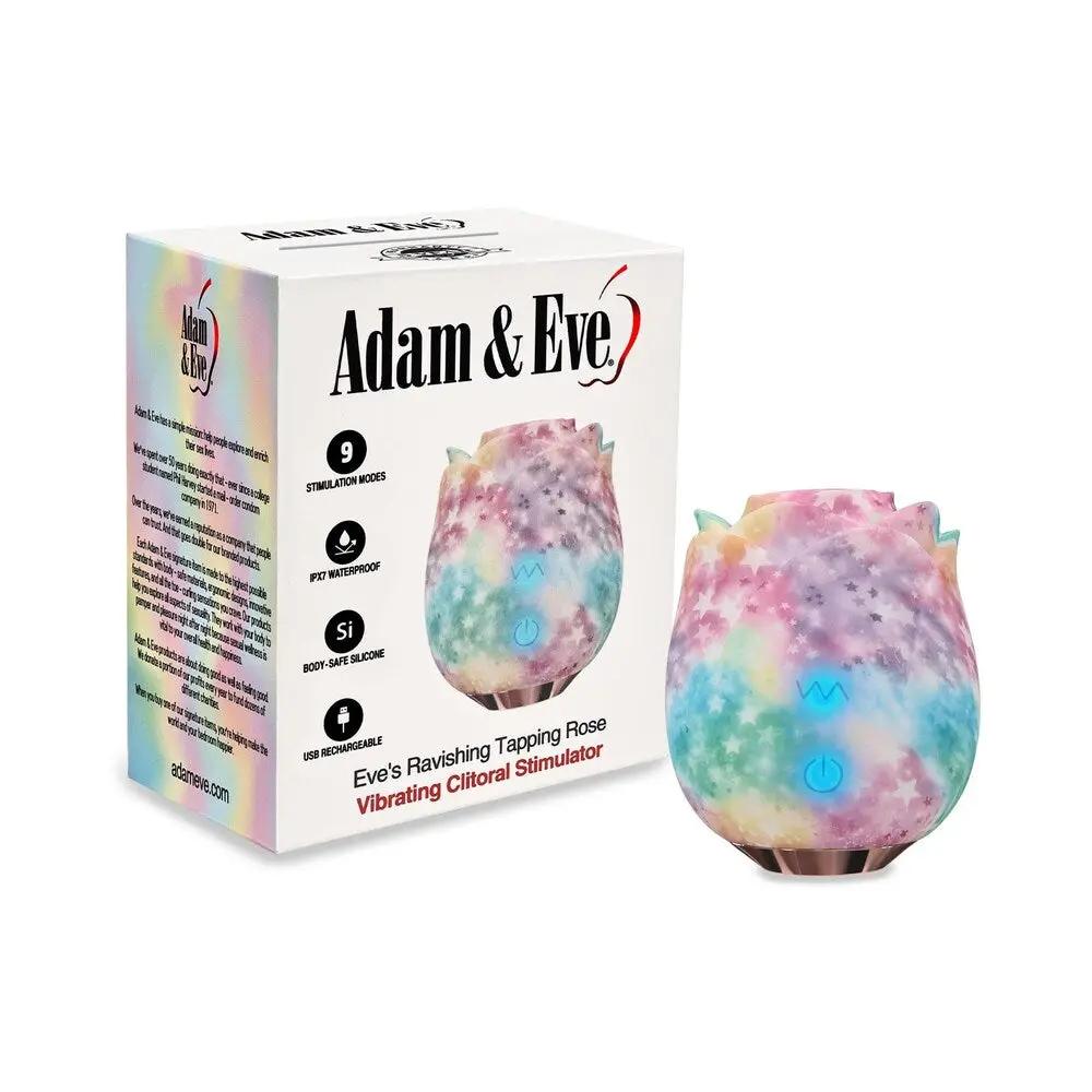Adam & Eve Eve's Ravishing Rose Tapping Clitoral Stimulator Rainbow by Adam & Eve