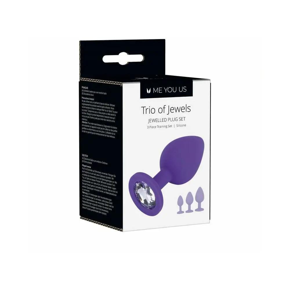 Me You Us Trio of Jewels 3-Piece Training Plug Set Purple by Me You Us