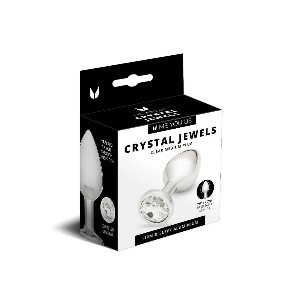 Me You Us Crystal Jewels Metal Plug Clear Medium by Me You Us