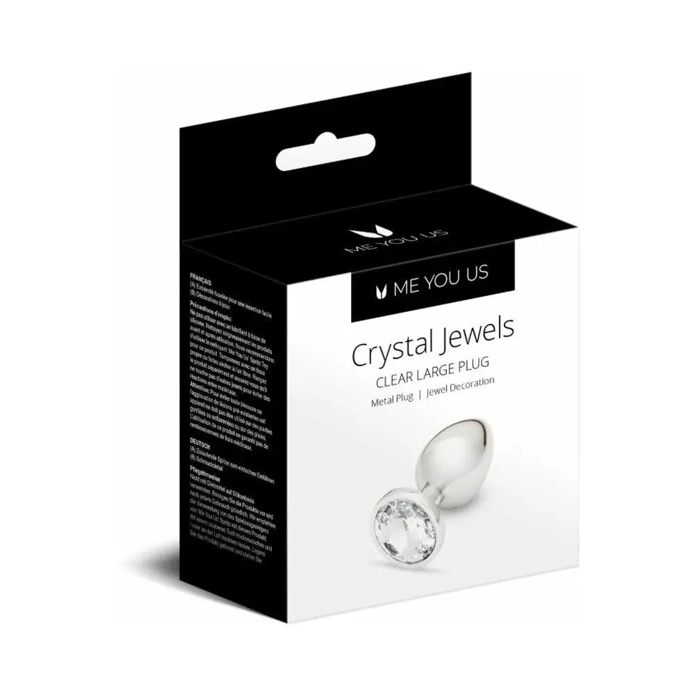 Me You Us Crystal Jewels Metal Plug Clear Large by Me You Us