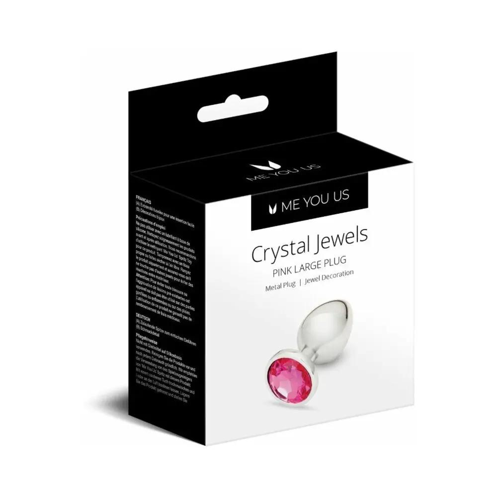 Me You Us Crystal Jewels Metal Plug Pink Large by Me You Us