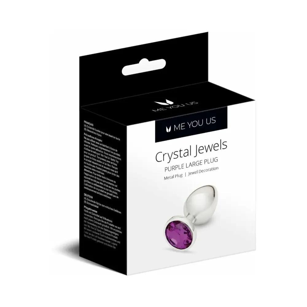 Me You Us Crystal Jewels Metal Plug Purple Large by Me You Us