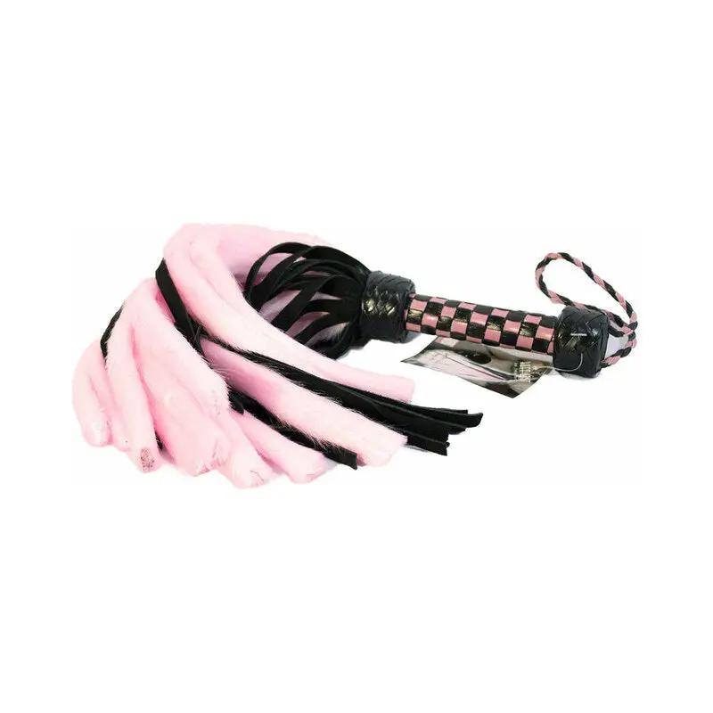 Suede & Fluff Mini Flogger Pink by Ruff Doggie Styles