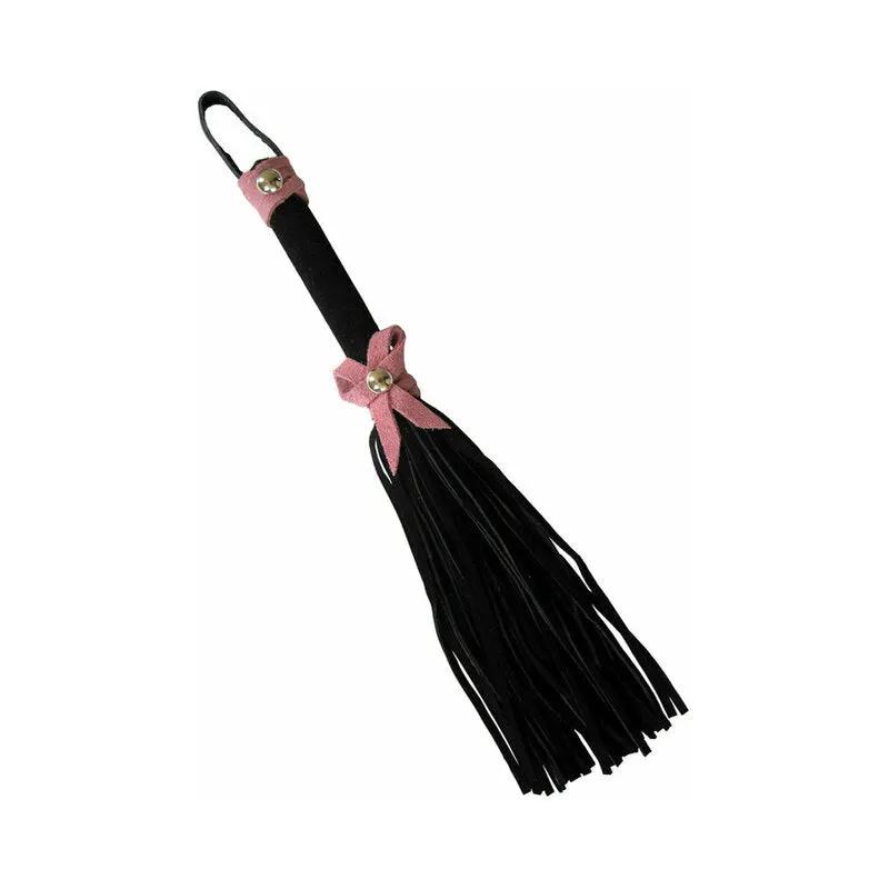 Love Knot Mini Flogger Black with Pink Bow by Ruff Doggie Styles