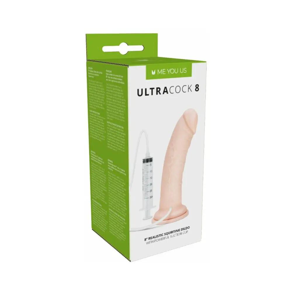 Me You Us Ultra Cock 8 in. Realistic Squirting Dildo Vanilla by Me You Us