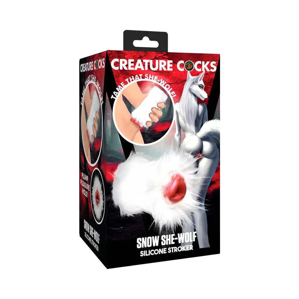 Creature Cocks Snow She-Wolf Silicone Stroker by XR Brands