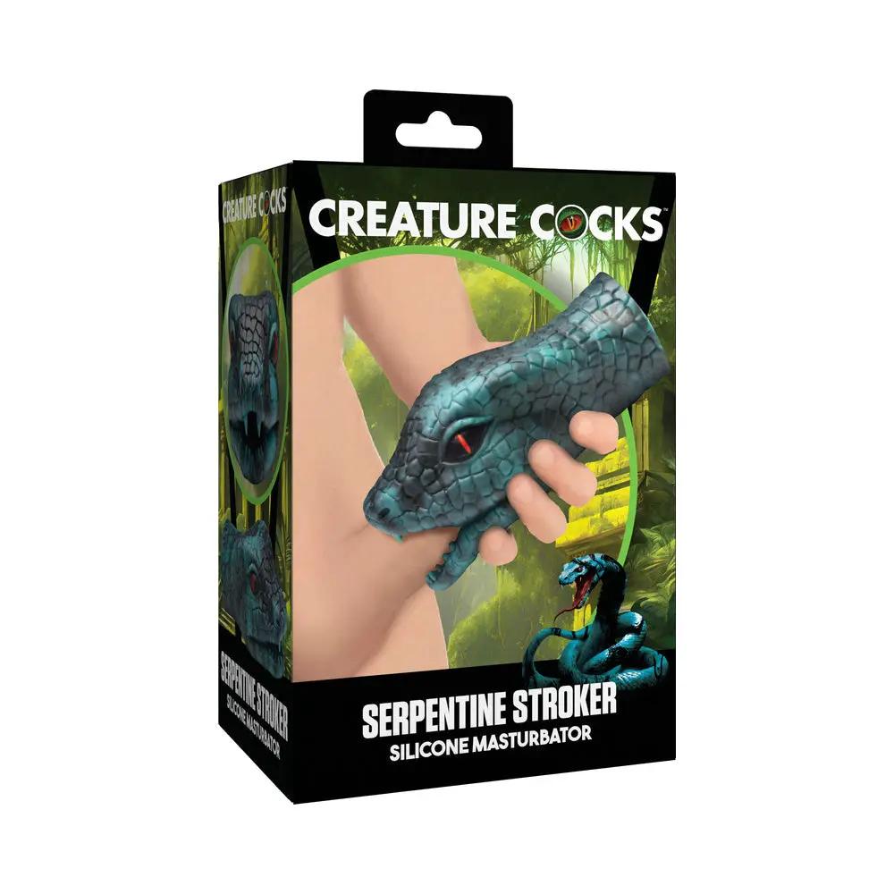 Creature Cocks Serpentine Stroker Silicone Masturbator Green by XR Brands