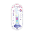 Cotton Candy Dirty Talk Horny Bitch 8 in. Silicone Dildo by Hott Products
