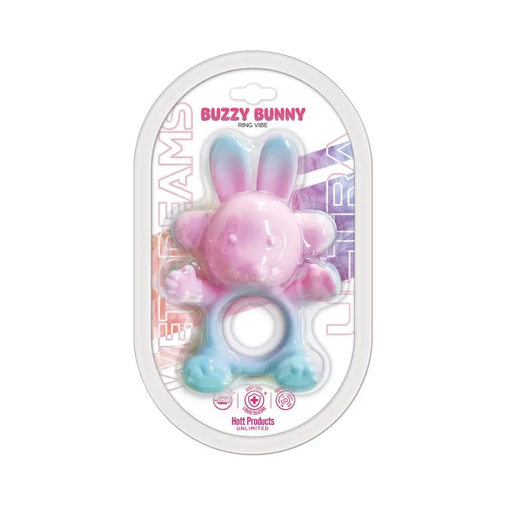 Wet Dreams Ultra Buzzy Bunny Liquid Silicone Ring Vibe by Hott Products