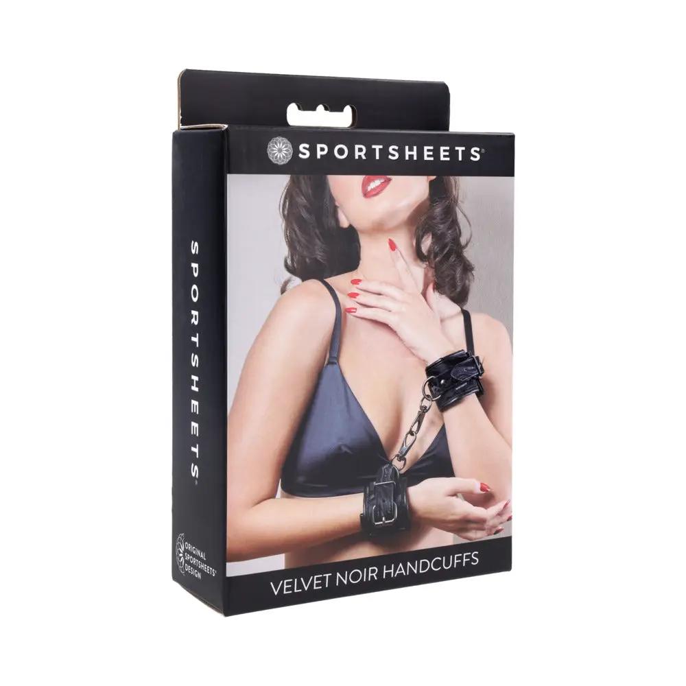 Sportsheets Velvet Noir Handcuffs by Sportsheets